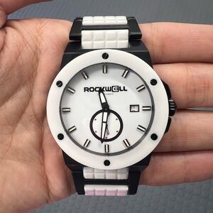 White and Black Rockwell watch